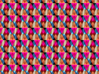 Geometric seamless pattern with hypnotic triangles