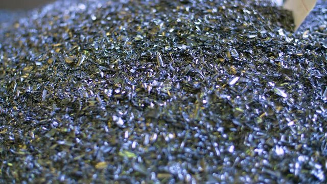 Close up of a large pile of scrap metal