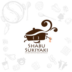 Webshabu sukiyaki logo icon graphic japanese buffet restaurant