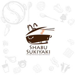 Webshabu sukiyaki logo icon graphic japanese buffet restaurant