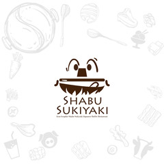 Webshabu sukiyaki logo icon graphic japanese buffet restaurant