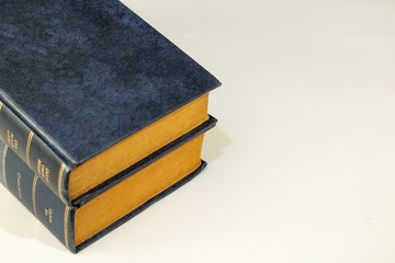 white background with books