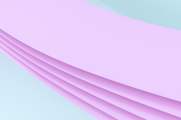 3d rendering, curve surface and light background