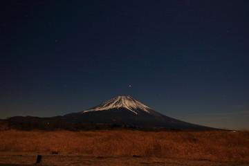 満月の富士山