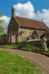 Fototapeta na wymiar St James' Roman Catholic Church, Forbury Gardens, Reading Berkshire United Kingdom