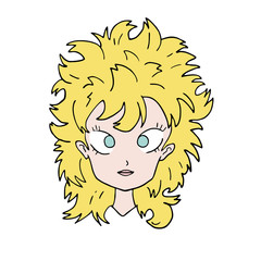 woman head illustration