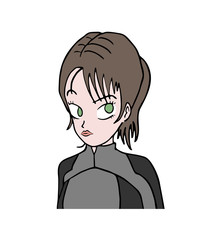 Design of funny cartoon face draw