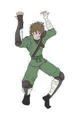 Design of warrior pose draw