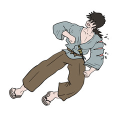 samurai wounded draw