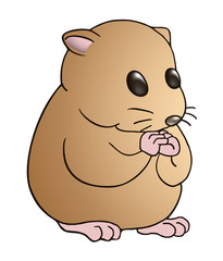 adorable hamster illustration