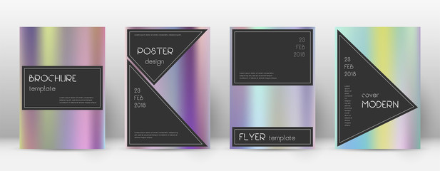 Flyer layout. Black magnificent template for Broch