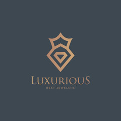 Luxurious Best Jewelers Logo - Vector logo template