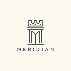 Letter M Crown Logo - Vector logo template
