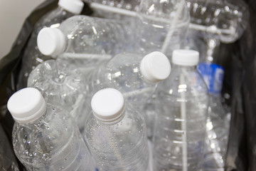 plastic bottles, Concept Reduce the use of plastic bottles reuse, recycling the Empty used plastic bottle 