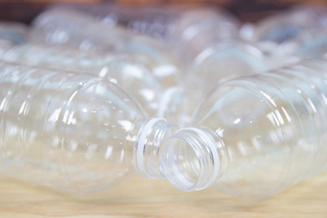 plastic bottles, Concept Reduce the use of plastic bottles reuse, recycling the Empty used plastic bottle 