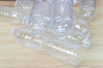 plastic bottles, Concept Reduce the use of plastic bottles reuse, recycling the Empty used plastic bottle 