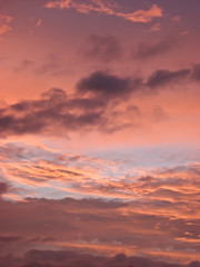 Pink Orange Purple Sunset Clouds Background