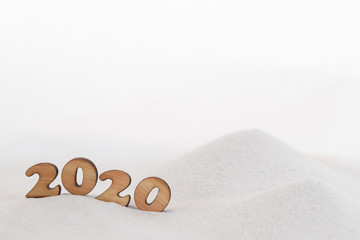 2020年　白い砂　背景素材