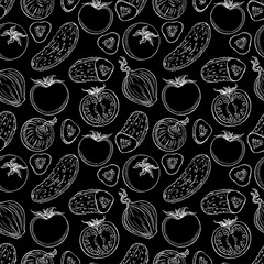 seamless cucumbers and tomatoes