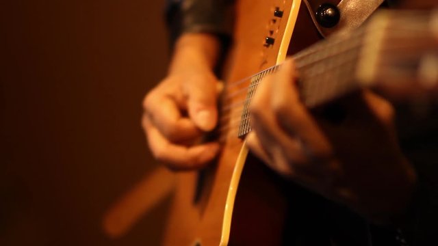 acoustic guitar player