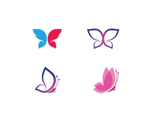 Butterfly logo template vector icon