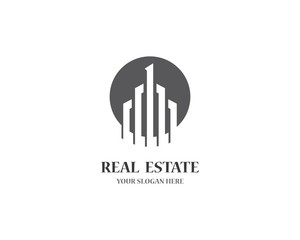 Real estate logo icon illustration