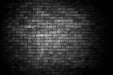 Naklejka na ściany i meble black brick wall, brickwork background