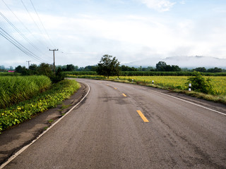 Fototapeta na wymiar Rural road of Thailand