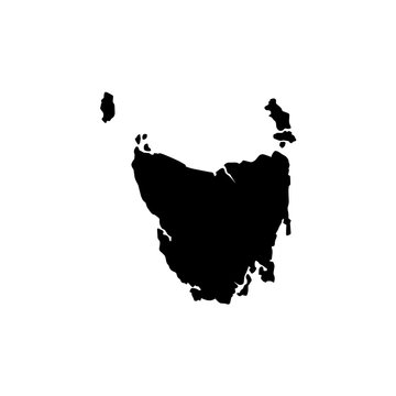 Map Of Tasmania. Vector illustration