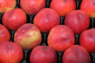 organic peaches for sale at the greengrocer