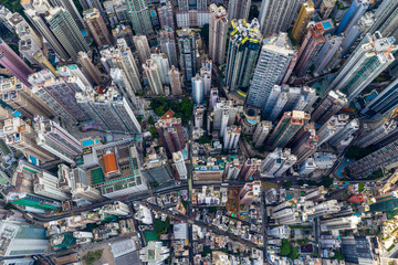  Top down view of Hong Kong city