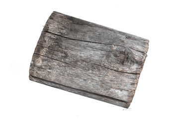 Wood log isolated on a white background.
