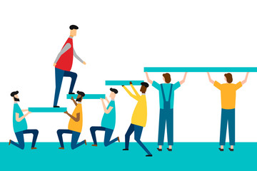 Personal development, personal and career growth, progress and potential concepts. isolated on white background. Vector illustration.