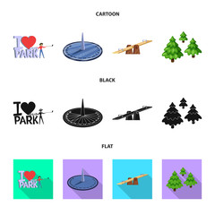 Vector illustration of urban and street icon. Collection of urban and relaxation stock vector illustration.