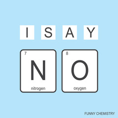 The chemical elements of the periodic table,fun phrase -I say NO