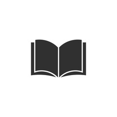 Book vector icon isolated on white background. Vector illustration.