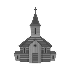 Vector illustration of church and orthodox sign. Set of church and bible stock symbol for web.