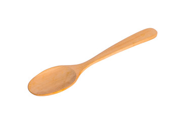 wooden spoon isolated on white background