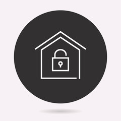Home security - vector icon. Illustration isolated. Simple pictogram.