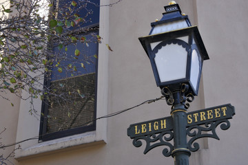 Leigh Street Sign Adelaide South Australia