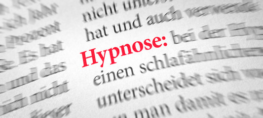 Wörterbuch mit dem Begriff Hypnose