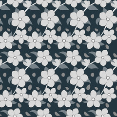 Japanese style floral background with cherry blossoms