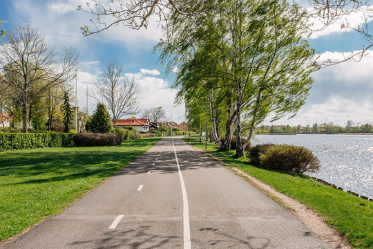 Path by the river Klar&auml;lven on Sundsta in Karlstad