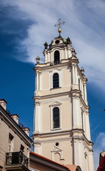 Fototapeta na wymiar Bell Tower of St.John's Church,Vilnius