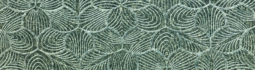 marble kitchen wall tile with abstract mosaic geometric pattern, vintage paper texture