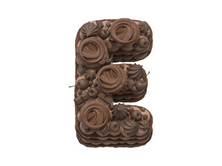 Chocolate cake font.