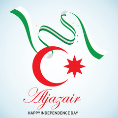 Fototapeta premium Aljazair independence day logo design vector