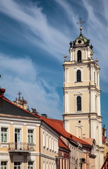 Fototapeta na wymiar Bell Tower of St. John's Church,Vilnius