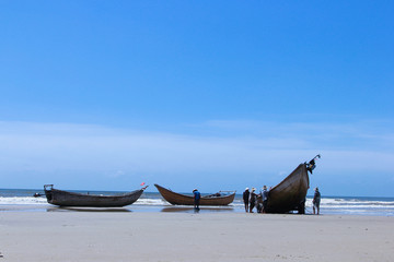The fishermen and fishing boats in the assignments.