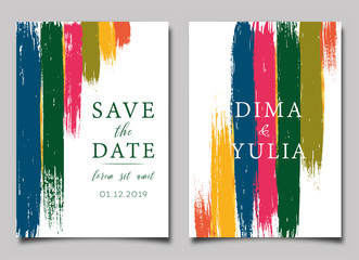 Fototapeta premium Wedding invitation or anniversary card templates